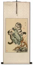 Asian Kittens - Chinese Cat Scroll