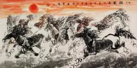 Large Asian Horse Painting