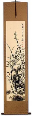 Clear Fragrance - Birds and Flower - Wall Scroll