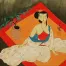 Semi-Nude Asian Woman Relaxing Modern Asian Art Painting