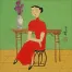 Asian Lady Modern  Art Painting