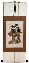 Beauties of the East - Japanese Woodblock Print Repro - Wall Scroll