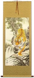 Chinese Tiger Painting - Large Wall Scroll