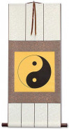 Orange Yin Yang Symbol - Wall Scroll