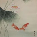 Goldfish and Lotus Flower Asian Art