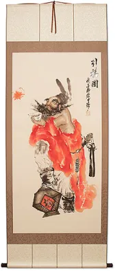 Zhong Kui Ghost Warrior Wall Scroll