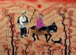 Donkey Couple Chinese Folk Art Painting
