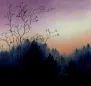 Twilight Birds Colorful Asian Landscape Painting