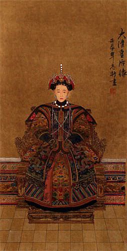 Empress Ancestor - Partial-Print Wall Scroll close up view