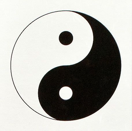Yin Yang Symbol - Chinese Philosophy Wall Scroll close up view