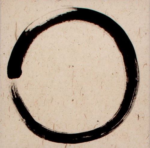 Enso Zen Circle Wall Scroll close up view