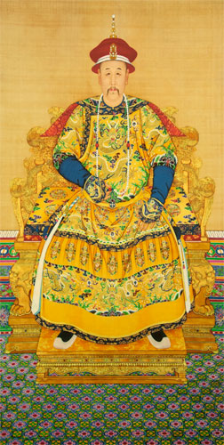 Emperor Ancestor - Chinese Deluxe Print Wall Scroll close up view