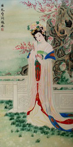 Yang Gui-Fei - Beauty of Ancient China Wall Scroll close up view