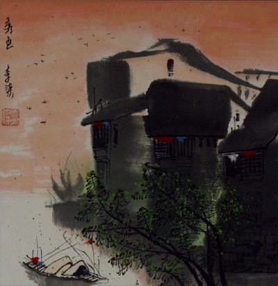 Birds Over Suzhou - Chinese Landscape Painting