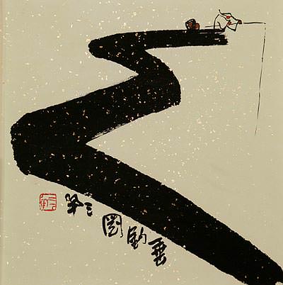 Gone Fishing for Life - Ancient Chinese Philosophy Art