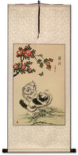 Overflowing Purity Cats / Kittens Wall Scroll