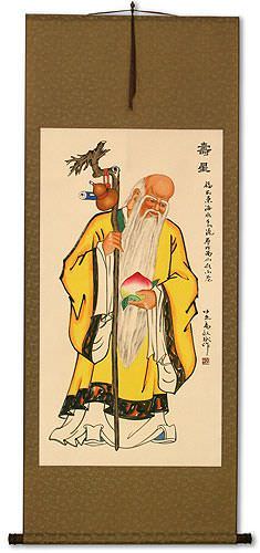 Longevity Saint Chinese Scroll