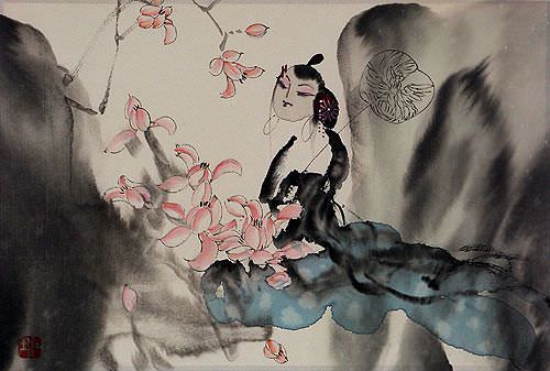 Jiang Feng Abstract Chinese Woman Artwork