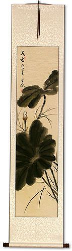 Fragrance of Lotus - Chinese Bird and Flower Wall Scroll