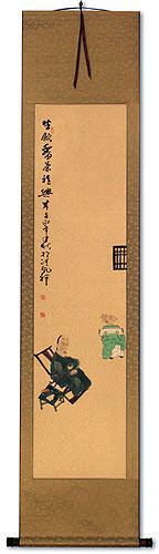 Delightful Tea Drinking - Chinese Scroll