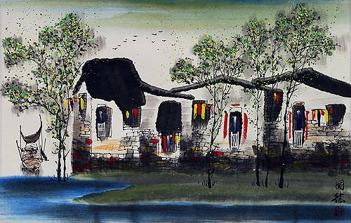 Birds Over Suzhou - Chinese Venice Painting