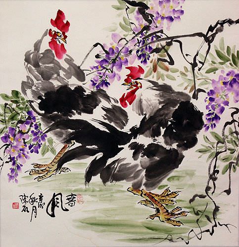 Chinese Chicken Painting
