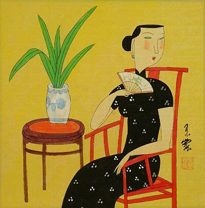 Lady in Waiting - Modern Art Painting