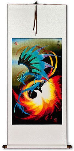 Dragon and Phoenix Wall Scroll