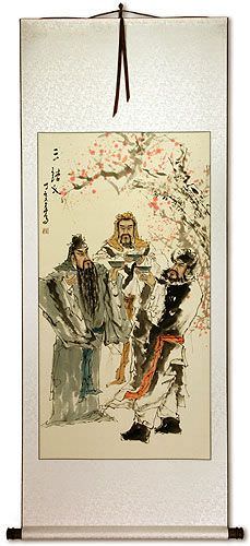 Three Warrior Brothers of China Wall Scroll