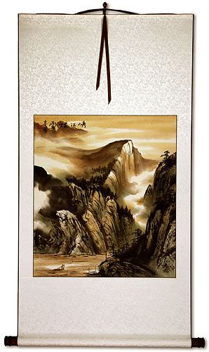 Clouds of Xiajiang - Chinese Landscape Wall Scroll