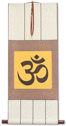 Om Symbol - Hindu / Buddhist Unryu Wall Scroll