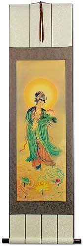 Samanthapathra Buddha Lotus Embrace - Giclee Print - Wall Scroll