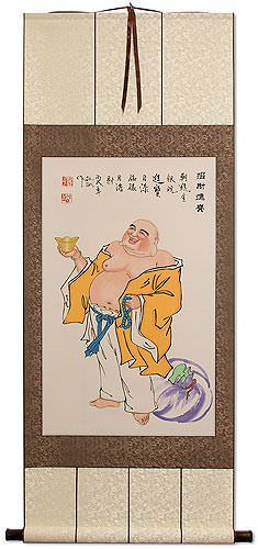 Happy Buddha Wall Scroll