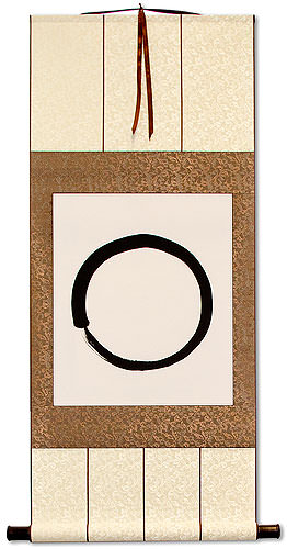 Enso - Buddhist Circle Calligraphy - Wall Scroll