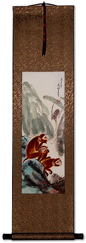 Monkey - Chinese Wall Scroll