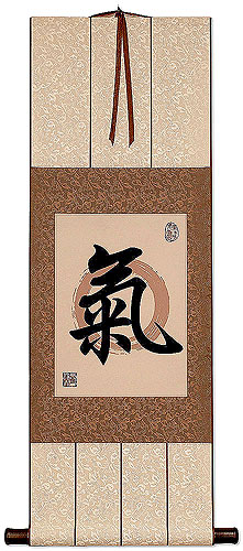 Spiritual Energy in Chinese and Japanese Kanji - Print Scroll