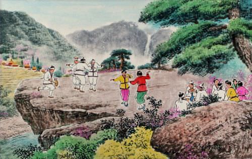 North Korean Dancing Painting