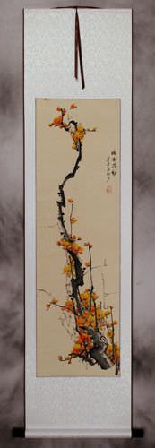 Chinese Plum Blossom Wall Scroll