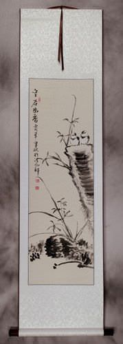 Fragrance From The Valley - Chinese Birds Wall Scroll