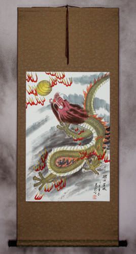 Chinese Dragon - Silk Scroll