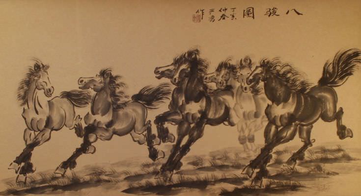 Eight Beauties - Large Chinese Painting