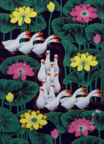 Geese - Chinese Folk Art Painting