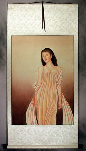 Beautiful Woman - Contemporary Chinese Art Scroll