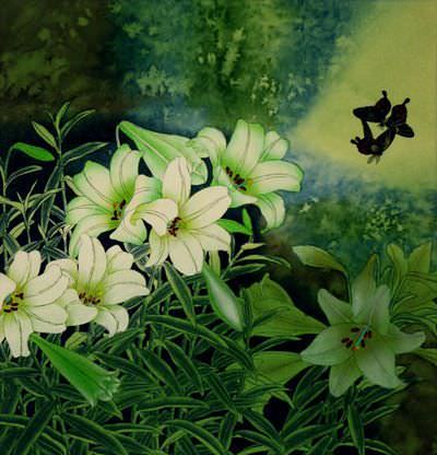Butterflies and Flowers - Chinese Painting