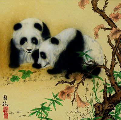 Chinese Panda Painting