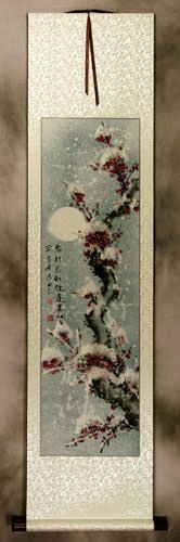 Snow Plum Blossom Chinese Scroll