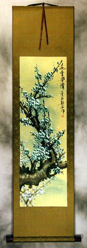 Green Plum Blossom Wall Scroll