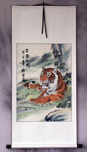 Air of the Great King - Tiger Wall Scroll