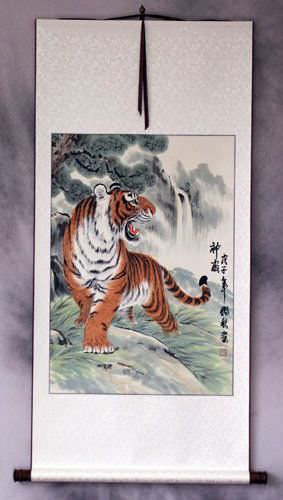 Chinese Tiger Wall Scroll