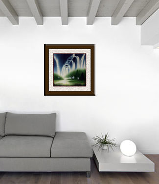 Song of the Spring Waters Landscape Painting living room view